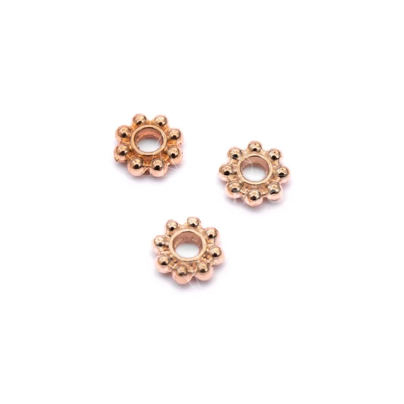 Bali gyöngy (rosegold) köztes dísz, 5 mm (kb. 50 db)