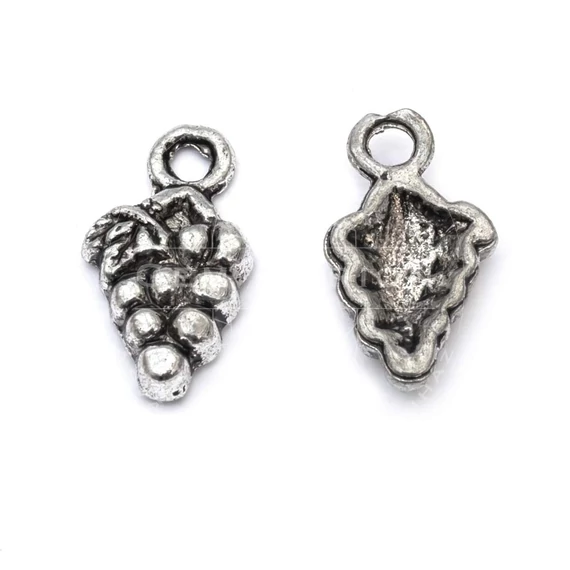 Szöllő medál, 13x7 mm (5 db)