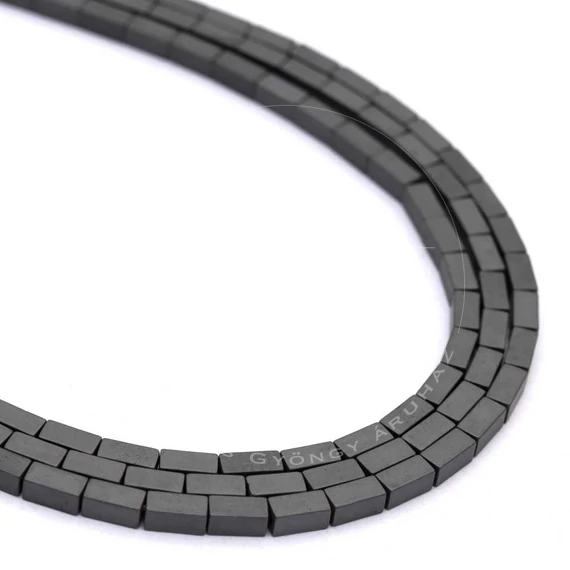 Hematit matt tégla szál, 2x4.5mm, kb. 39 cm