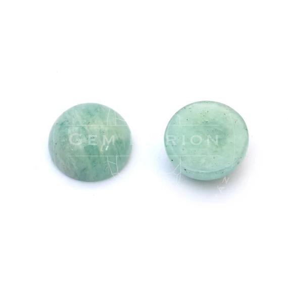 Amazonit cabochon kő, kerek, 8 mm, 2 db