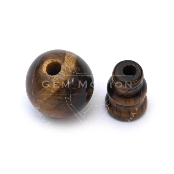 Tigrisszem guru gyöngy, 10 mm, 1 pár