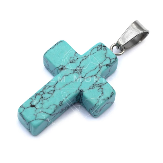 Türkinit kereszt medál, 30x19 mm