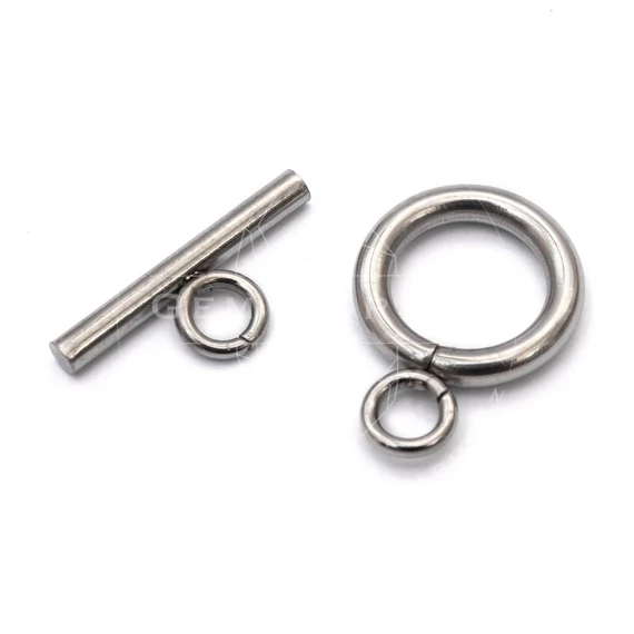 Nemesacél T-kapocs, 16x12 mm (1 pár)