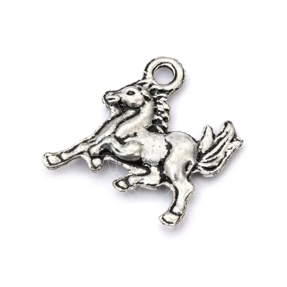 Ló medál, 16x13 mm (5 db)