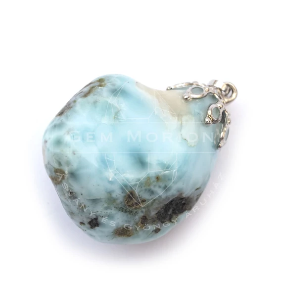 Larimar zizi medál (3), 11-13 g, 2,5-3 cm