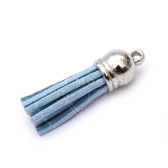 Bojt, világoskék, műbőr, 35x10 mm