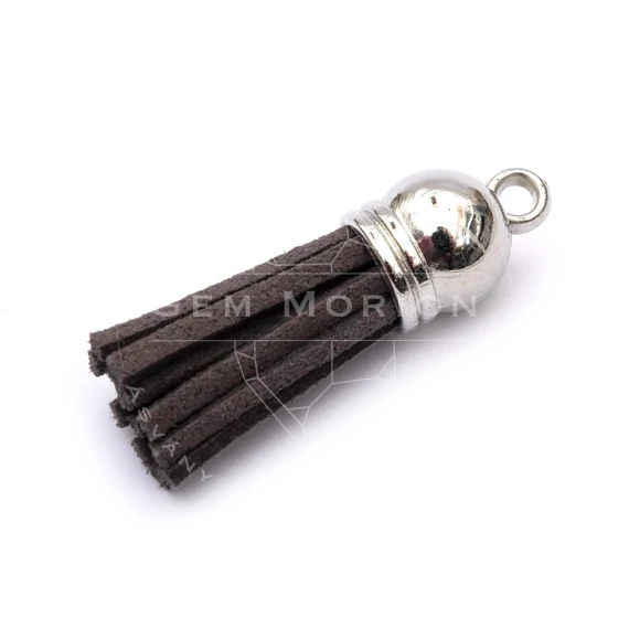 Bojt, szürke, műbőr, 35x10 mm