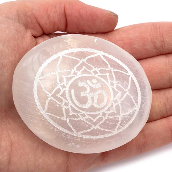 Szelenit szappan, ohm mandala, 6-7 cm