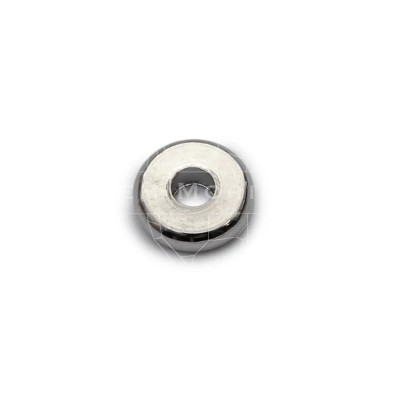 Kerek köztes dísz, ezüst szín, 6x1,2 mm, 5 db