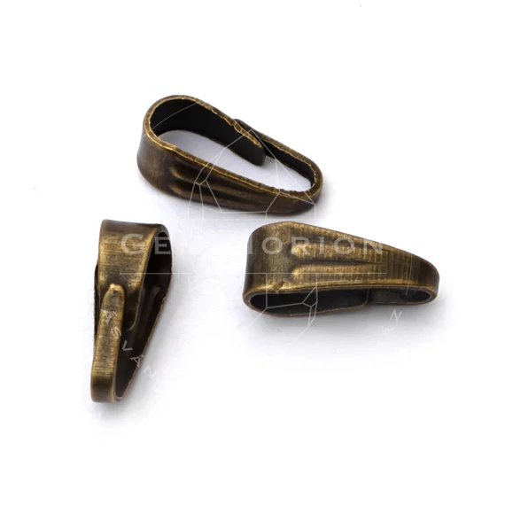 Pattintós medáltartó, bronz szín, 8 mm, 10 db