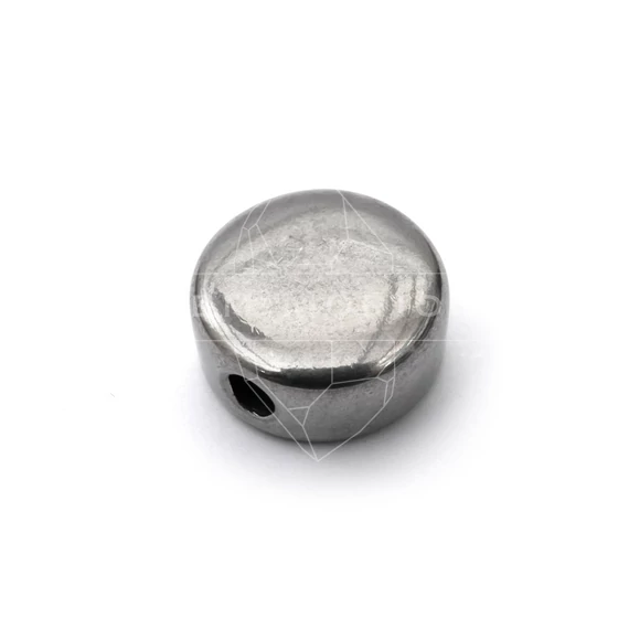 Nemesacél kerek, gravírozható köztes dísz, 12 mm (1 db)