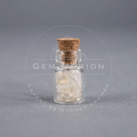Citrin ezoterikus üvegcse, mini méret, 18x10 mm