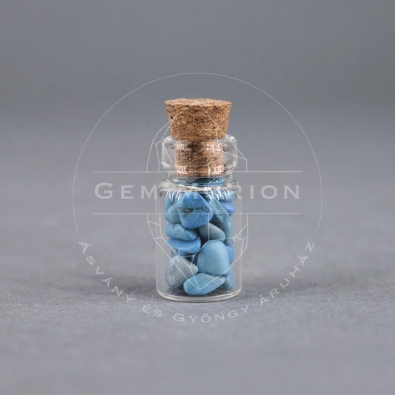 Türkinit ezoterikus üvegcse, mini méret, 18x10 mm