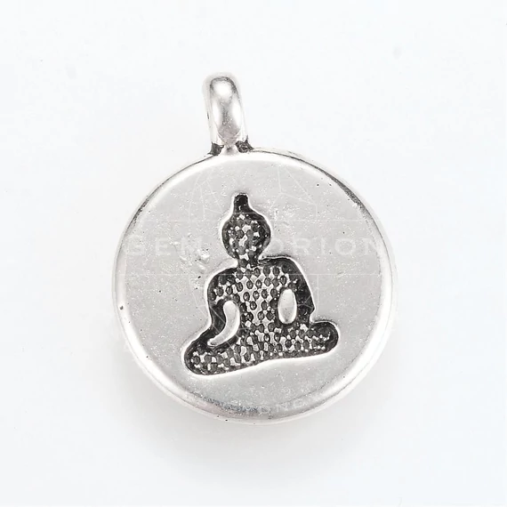 Kerek alapon Buddha medál (2 db)