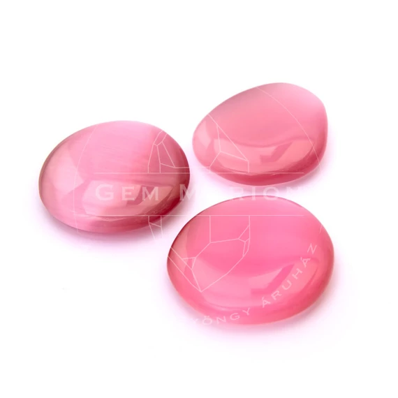 Macskaszem (szintetikus) marokkö, rózsaszín