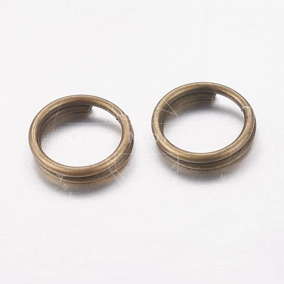 Dupla karika, bronz szín, 6 mm, kb. 50 db
