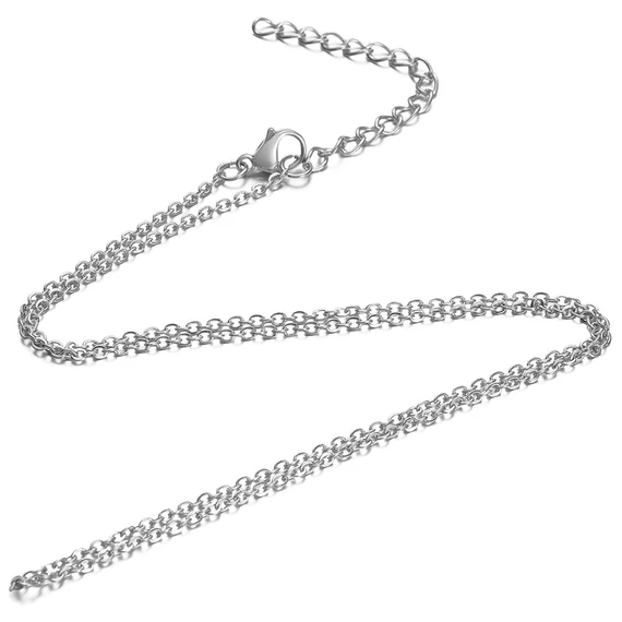 Nemesacél lánc lánchosszabbítóval, 1.6 mm, 40,5 cm (1 db)