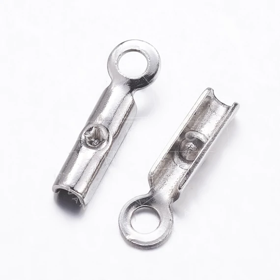 Nemesacél papucs (láncvég), 9x2 mm (10 db)