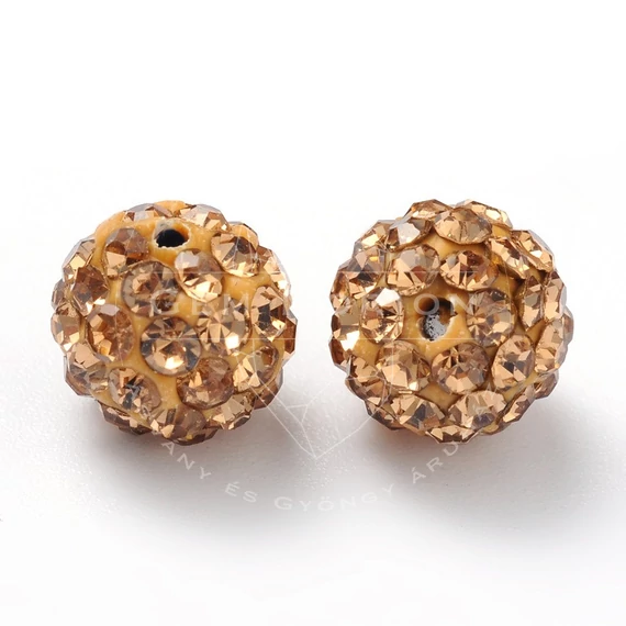 Pave disco gömb (bronz) köztes dísz, 8 mm (5 db)