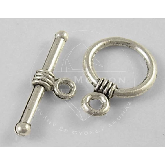 Kötél mintás T kapocs, alap: 15x12 mm, pálca: 18,5 mm (10 db)