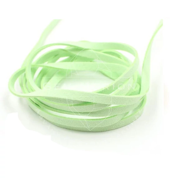 Menta zöld műbőrszál, 1 m (5 db)