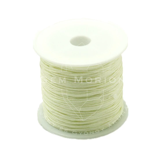 Műselyem szál (krémfehér) tekercsben, 0,8 mm, kb. 30 m