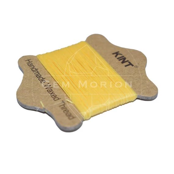 Viaszolt nylon gyöngyfűző szál, citromsárga, 0,45 mm, kb. 20 m