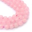Rózsakvarc golyós szál, 6 mm, kb. 38 cm