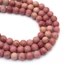 Rodonit golyós szál, rózsaszín, 6 mm, kb. 38 cm