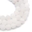 Fehér jáde matt golyós szál, 8 mm, kb. 37 cm Fehér jáde matt golyós szál, 8 mm, kb. 37 cm