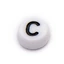 Akril kerek, lapos C betű köztes dísz, 7x4 mm