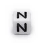 Akril kocka N betű köztes dísz, 6x6 mm