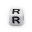 Akril kocka R betű köztes dísz, 6x6 mm