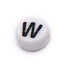 Akril kerek, lapos W betű köztes dísz, 7x4 mm