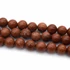 Napkő golyós szál, barna, szintetikus, 10 mm, kb. 38 cm
