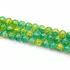 Roppantott kristály (zöld-sárga) golyós szál, 8 mm, kb. 38 cm