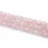 Roppantott kristály (fehér-rózsaszín) golyós szál, 8 mm, kb. 38 cm