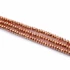 Hematit button szál, rosegold aranyozott, 18K, fazettált, 2x4 mm, kb. 38 cm