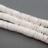 Gyöngyház (fehér) korong gyöngy, 10 mm, kb. 60 cm