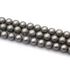 Shell pearl (szürke) matt golyós szál, 8 mm, kb. 38 cm
