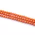 Bambuszkorall golyós szál, világos narancs, színezett, 4 mm, kb. 38 cm