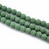 Lávakő, szintetikus, zöld golyós szál, 8 mm, kb. 38 cm