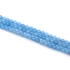 Jáde (kék) fazettált festett golyós szál, 4 mm, kb. 38 cm