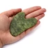 Nefrit jade arcmasszírozó, Gua Sha, kb. 80x50 mm