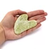 Kínai jade arcmasszírozó, Gua Sha, kb. 80x50 mm