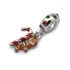 Mézeskalács medál medáltartóval, zománcos, medál 13x10 mm, teljes hossz 25 mm, 1 db