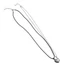 Lapcsiszolt szív, ezüst és fekete színű nyaklánc szett kb. 55-60 cm (2 db)