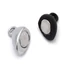 Mágneses szív, páros, fekete-ezüst színű medál, kb. 15x10 mm (1 pár)