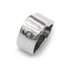 Cubic cirkónia szív ezüst alapon, üreges, fehér köves, köztes dísz, 9x9 mm (1 db)