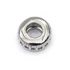 Cubic cirkónia rondella ezüst alapon, fehér köves, köztes dísz, 8x4 mm (1 db)